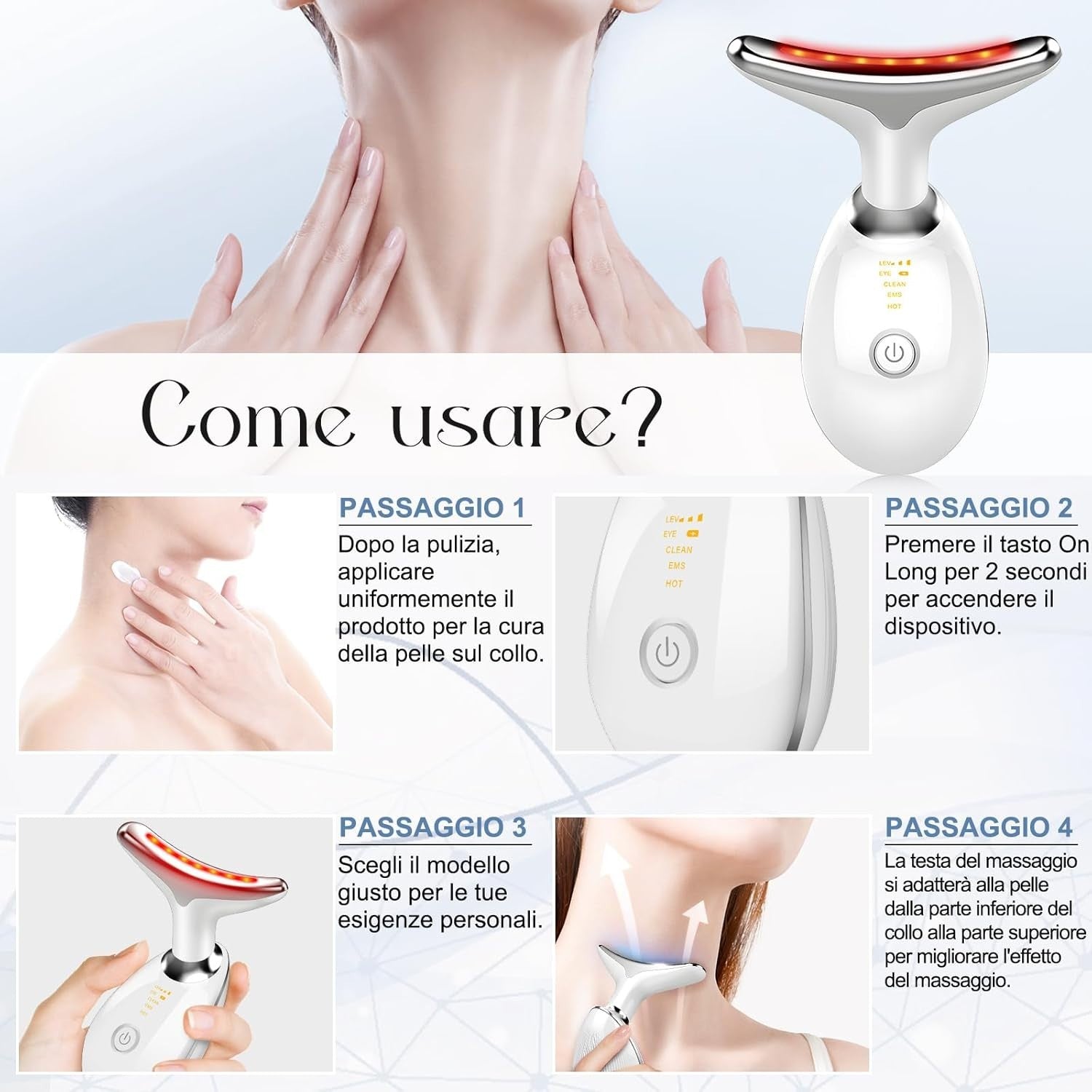 EMS LED Face Massager 7 Color Lifting Anti Wrinkle Tool