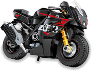 326-Piece Motorcycle Building Kit with Rotatable Handlebars & Shock Absorbers