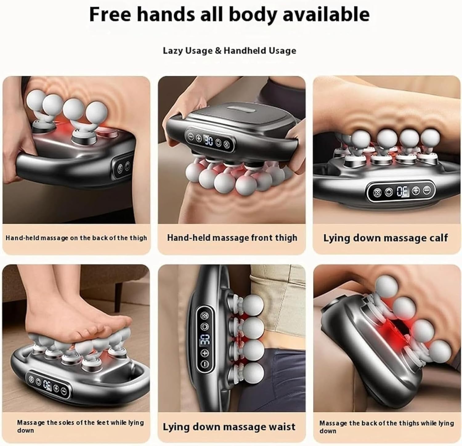 Deep Tissue Massage Gun LED Display Quiet Percussion Muscle Recovery Tool