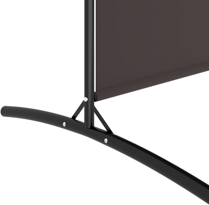 4 Panel Folding Room Divider Brown Privacy Screen 346x180cm Fabric Partition