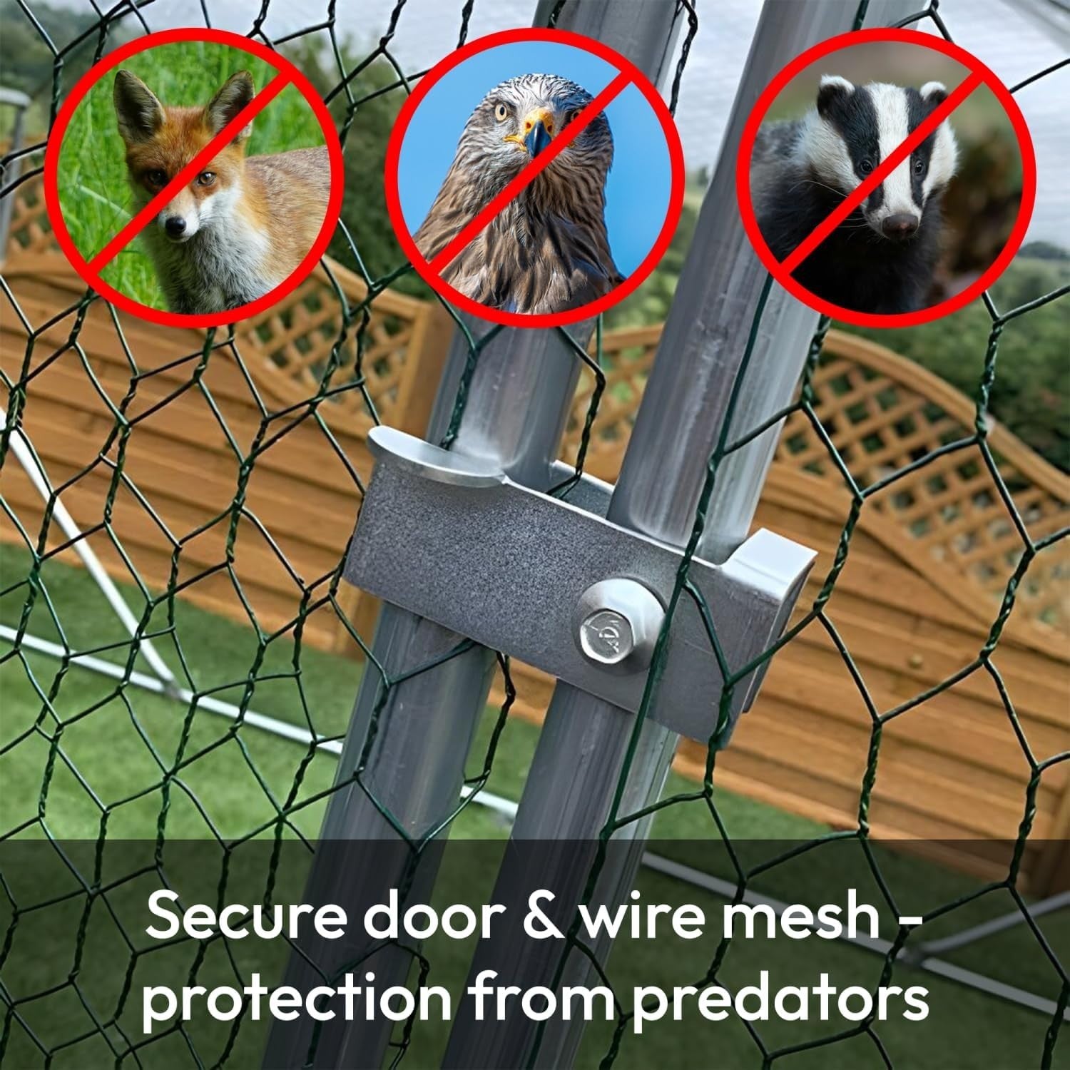 2x3m Walk In Chicken Run Metal Pet Enclosure 195cm