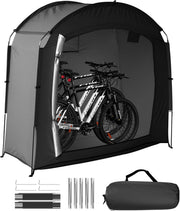 Waterproof Bike Storage Tent Outdoor Portable Shed for 2-3 Bikes & Garden Tools
