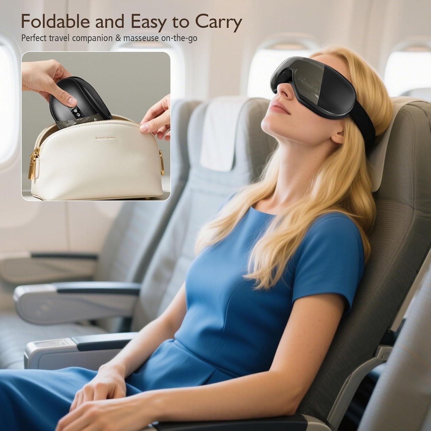 Heated Eye Massager Bluetooth Sleep Mask Dry Eyes Migraine Relief