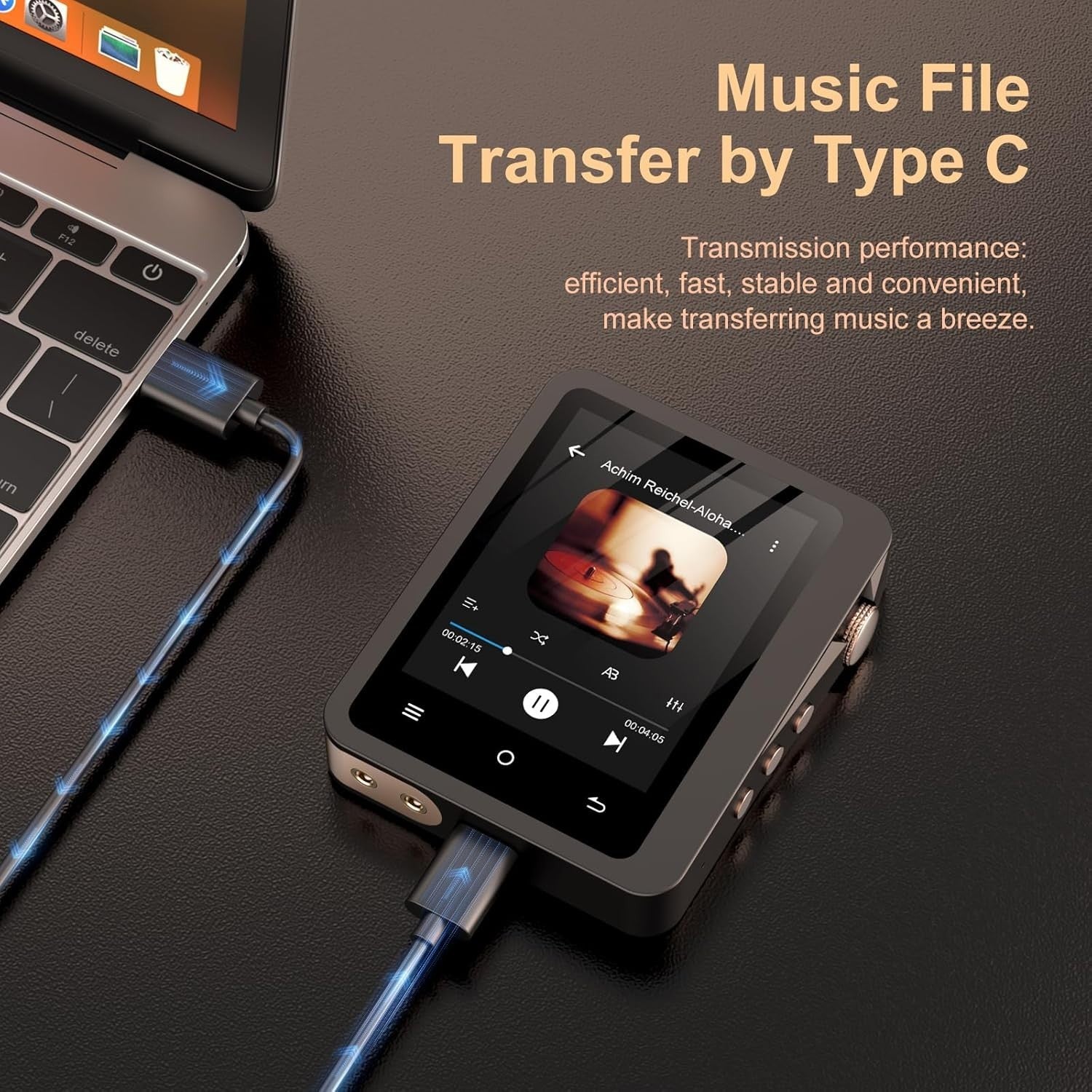 HiFi MP3 Player Bluetooth 5.3 DAC Lossless Audio 64GB Touchscreen Black