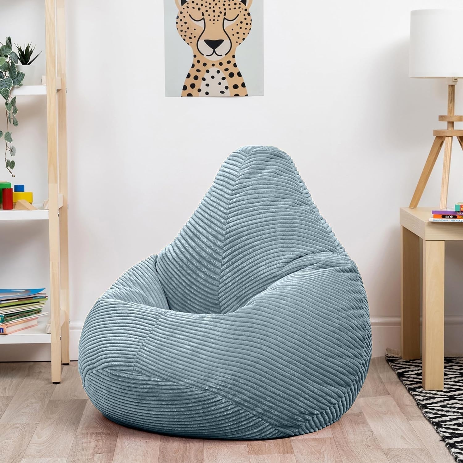 Kids Bean Bag Chair Soft Cord Recliner Seat for Bedroom Lounge Playroom