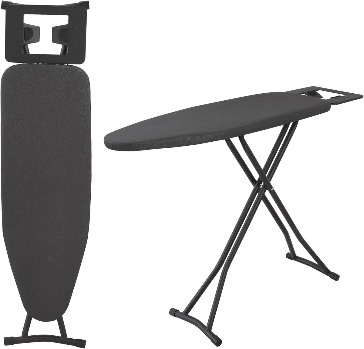 Adjustable Height Ironing Board with Iron Rest Non Slip Legs Compact