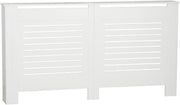 Modern Wooden Radiator Cover MDF Grill Cabinet Shelf | White Large | Decorative