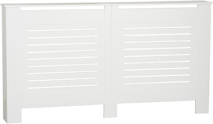 Modern Wooden Radiator Cover MDF Grill Cabinet Shelf | White Large | Decorative