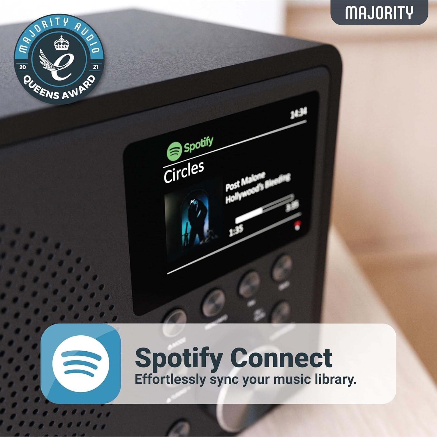 Internet DAB+/FM Radio Bluetooth WiFi Multi-Alarm DSP Speaker