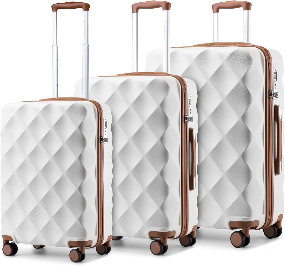 3PC Hard Shell Luggage Set 20 24 28 Inch TSA Lock 4 Spinner Wheels