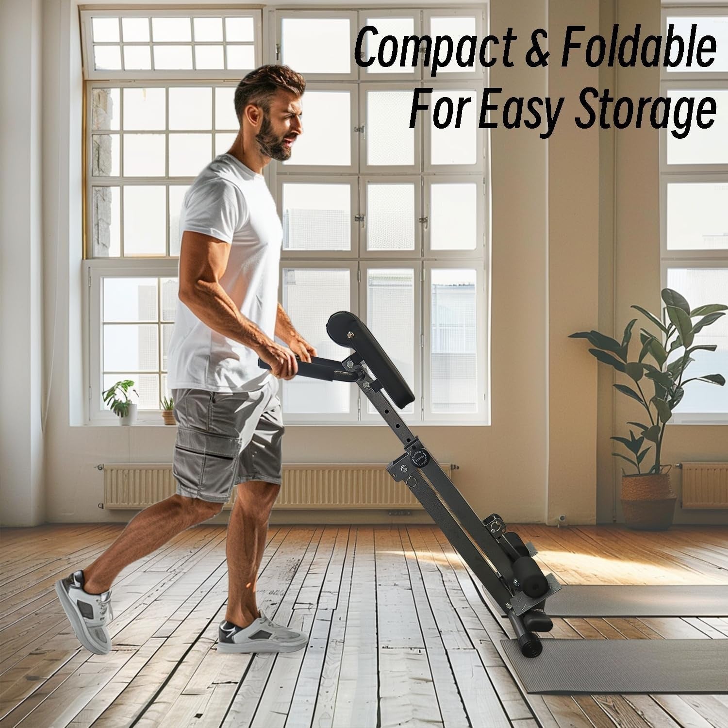 Foldable Hyperextension Roman Chair Adjustable Back Extension Home Gym