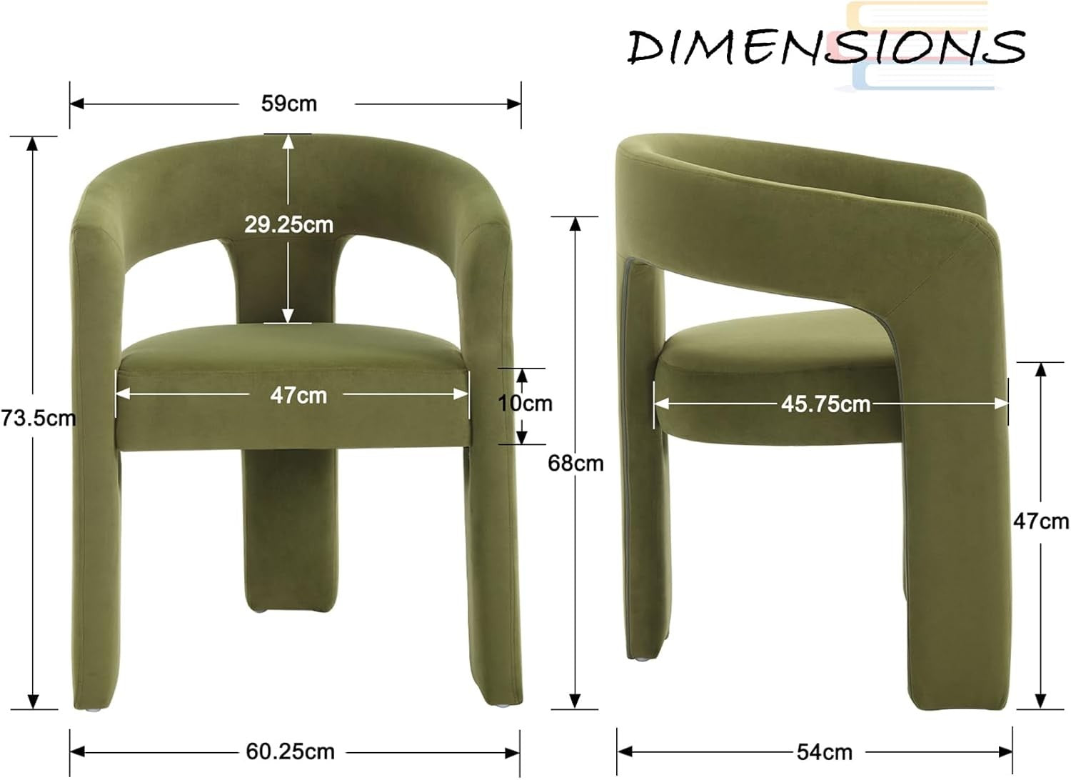 Green Velvet Accent Tub Chair Modern Armchair Vanity Seat