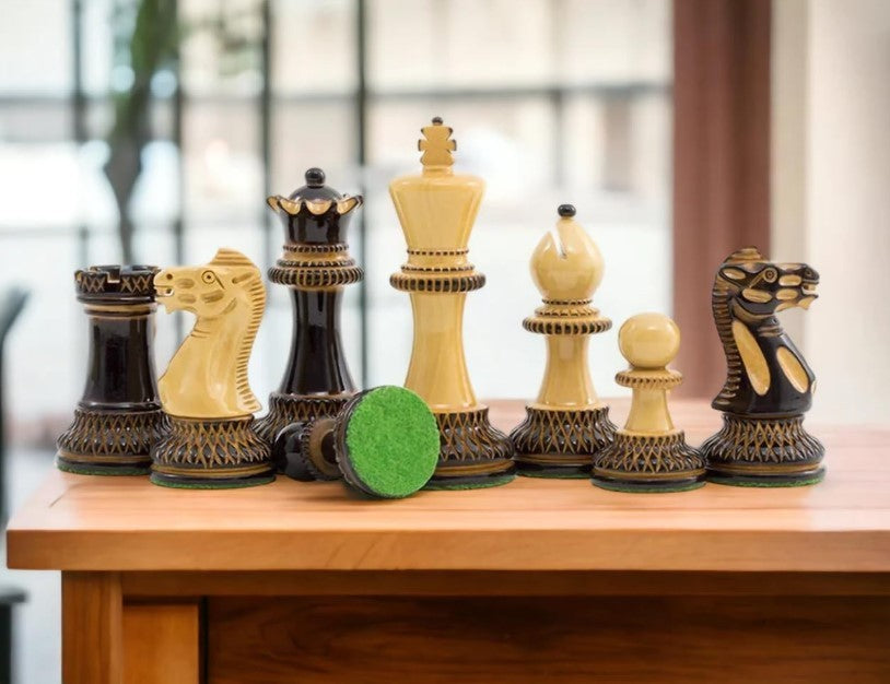 Luxury Artistic Chess Pieces Set – Handcrafted Staunton Style Weighted Pieces