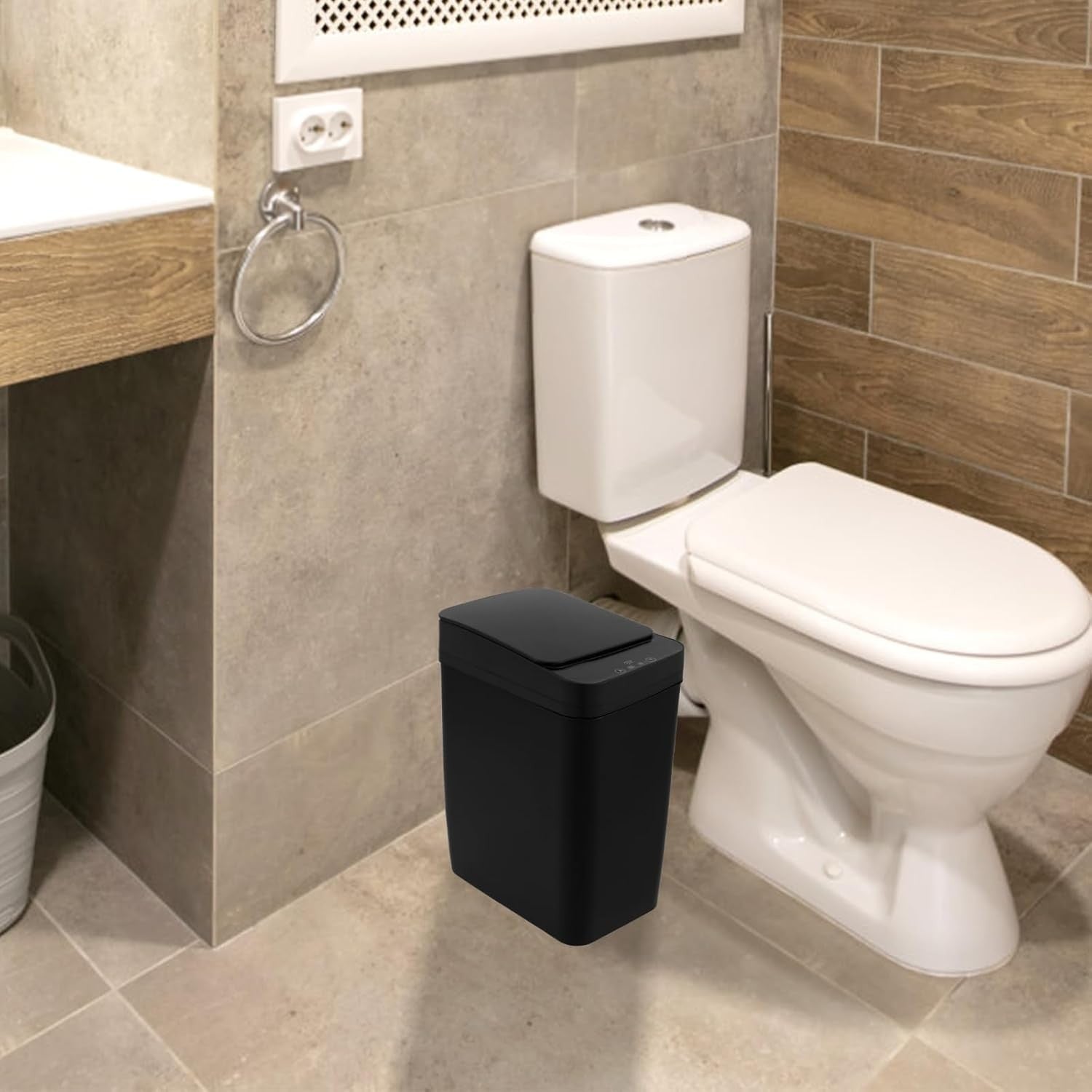 12L Touchless Motion Sensor Bathroom Bin – Automatic Trash Can