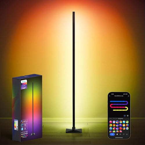 Smart LED Corner Floor Lamp 60 Inch App Alexa Google RGB Mood Light
