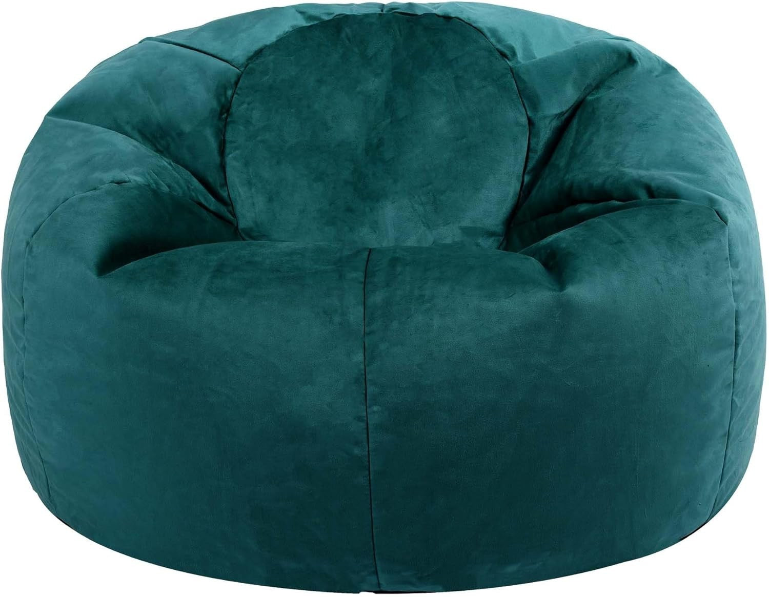 Large Velvet Bean Bag Chair Adult Lounge Seat Filled Teal Green Accent