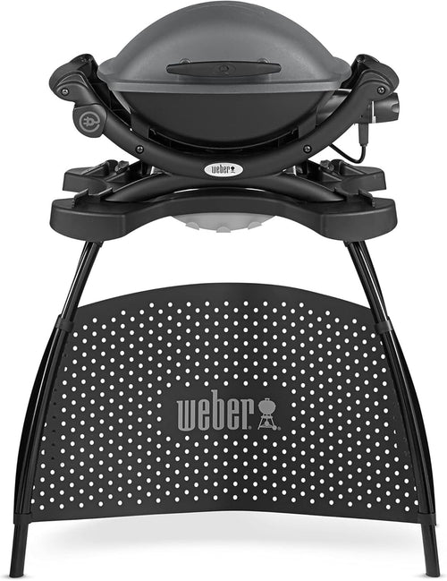 Electric Barbecue Grill with Stand | Rapid-Heat Cast Iron Grate | Balcony Patio