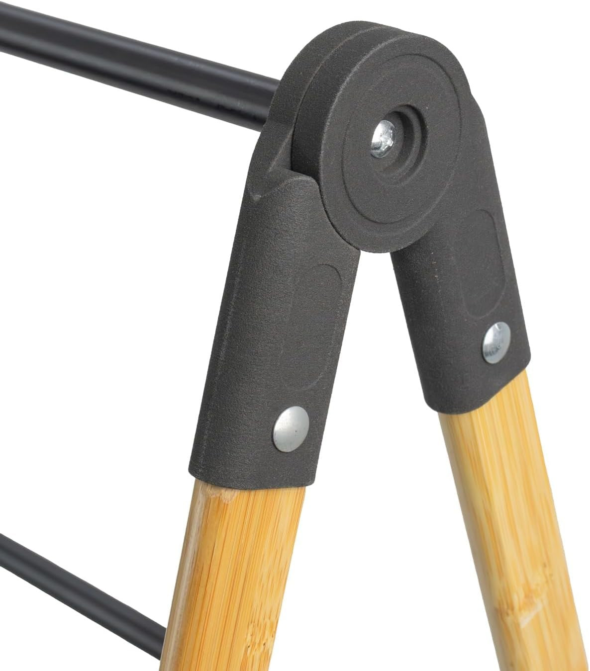 Bamboo 4 Step Clothes Drying Ladder Folding Indoor Airer Space Efficient