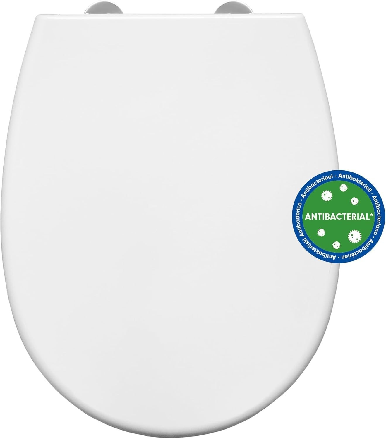 Silent Soft Close Toilet Seat Antibacterial Quick Release White