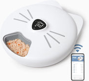 WiFi Automatic Cat Feeder 6 Meal Wet Dry Food Dispenser Ice Pack Smart