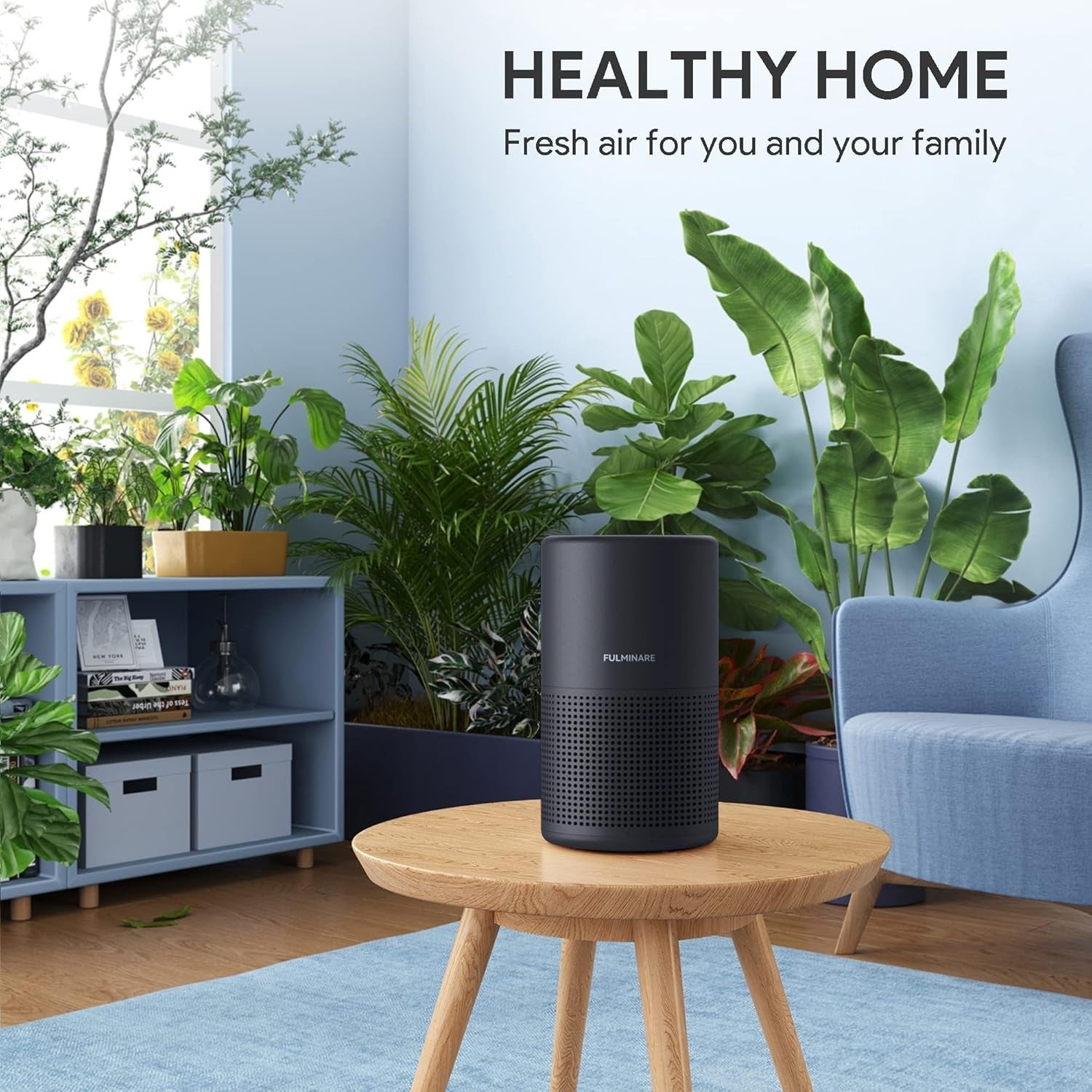 Compact HEPA Air Purifier for Bedroom Quiet Sleep Mode Night Light