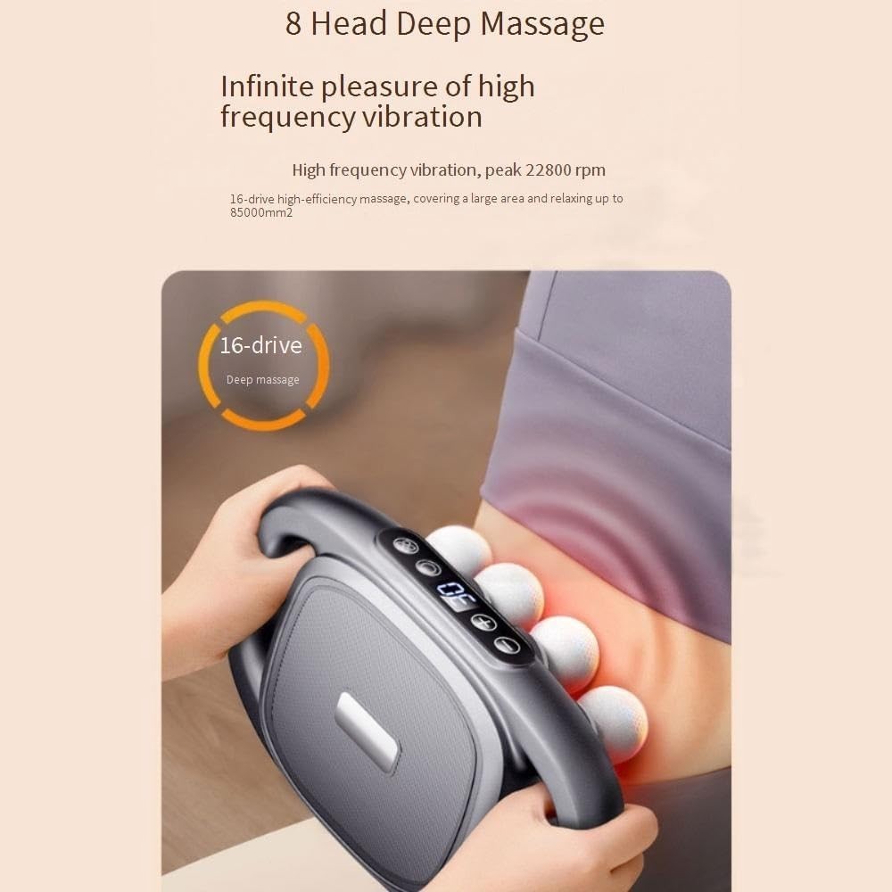 Deep Tissue Massage Gun 16-Head Multi Node Percussion Body Muscle Relaxer