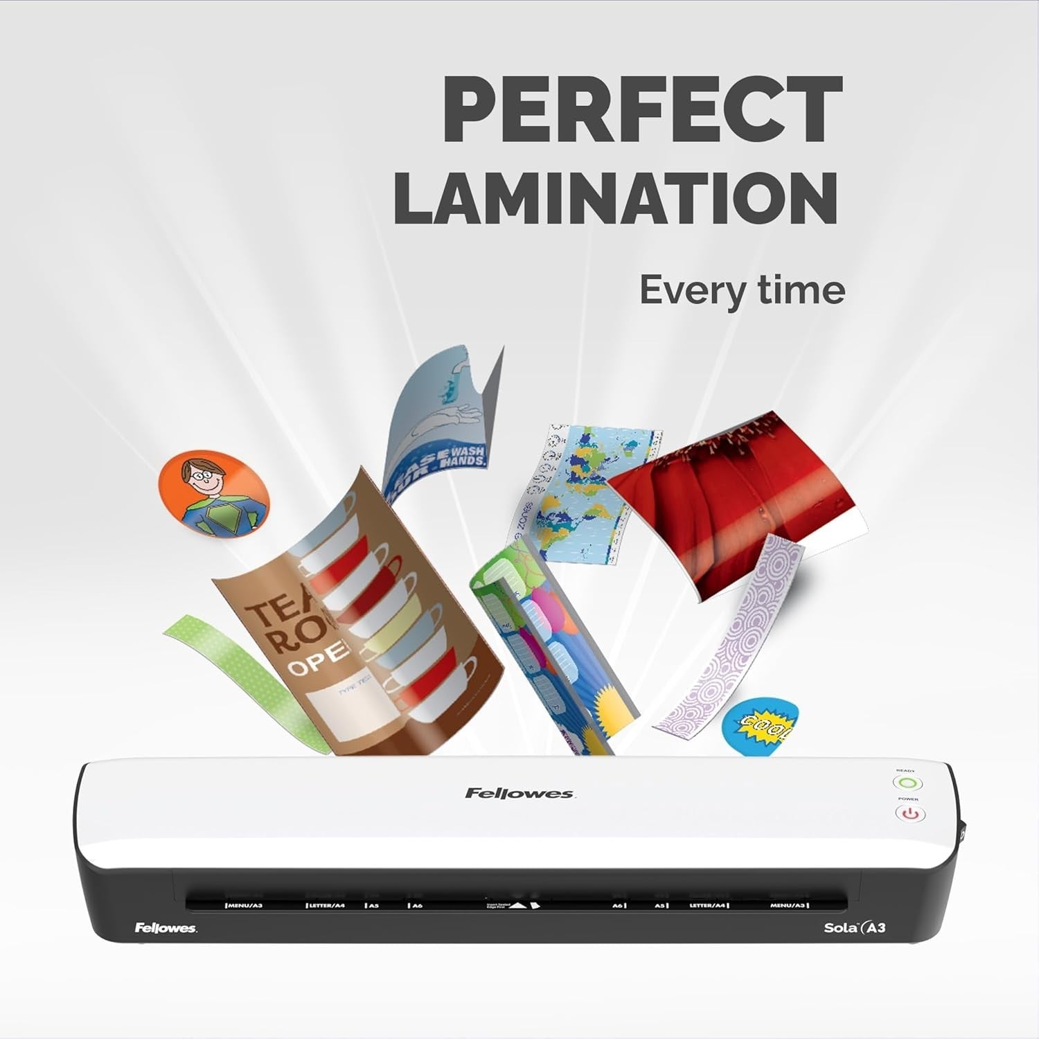 A3 Laminator Machine Jam Free Auto Shut Off Fast Warm Up 80–125 Mic