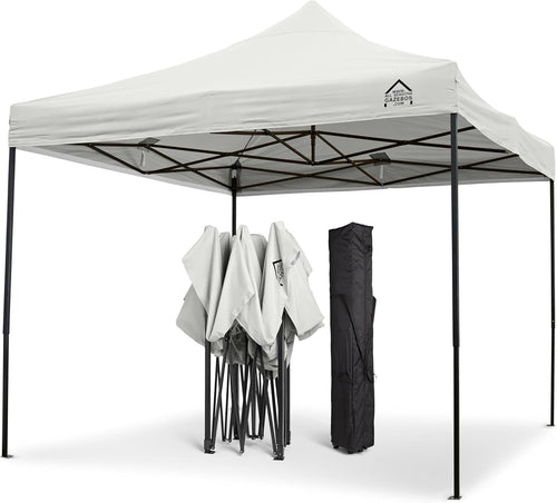 3x3M White Pop Up Gazebo Heavy Duty Waterproof Outdoor Tent With Accessories