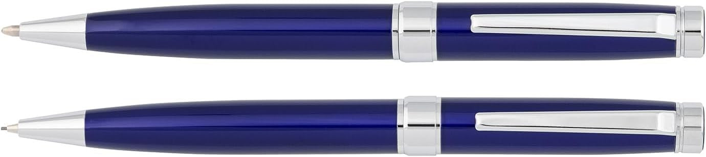 Executive Ballpoint & Rollerball Pen Gift Set Blue Boxed