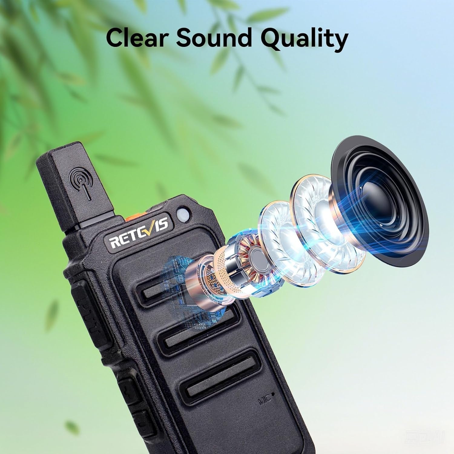 Mini Rechargeable Walkie Talkies PMR446 VOX Long Battery 2 Pack