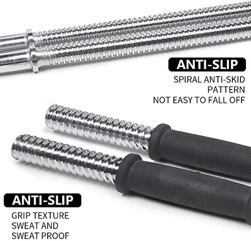 50kg Adjustable Dumbbell Barbell Set Cast Iron Spinlock Home Gym Weights