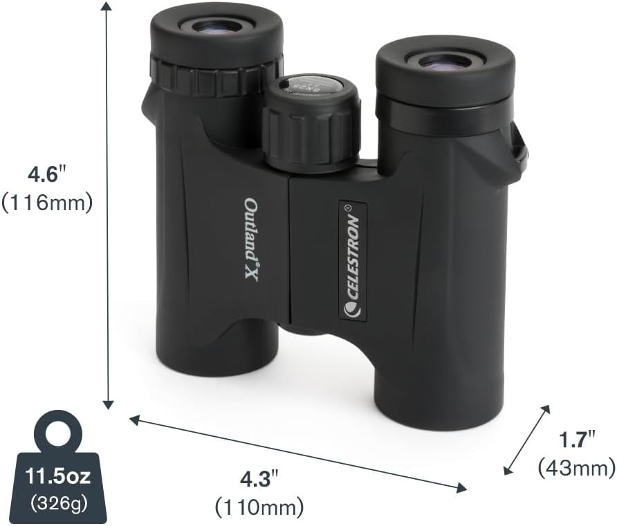 8x25 Compact Binoculars Waterproof Fogproof HD Optics Lightweight Travel