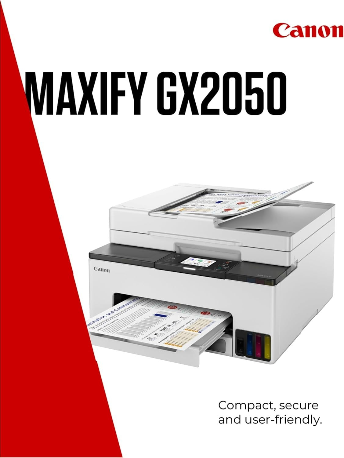 White Wireless Colour Inkjet All-in-One Printer A4 Copy Scan Fax MegaTank