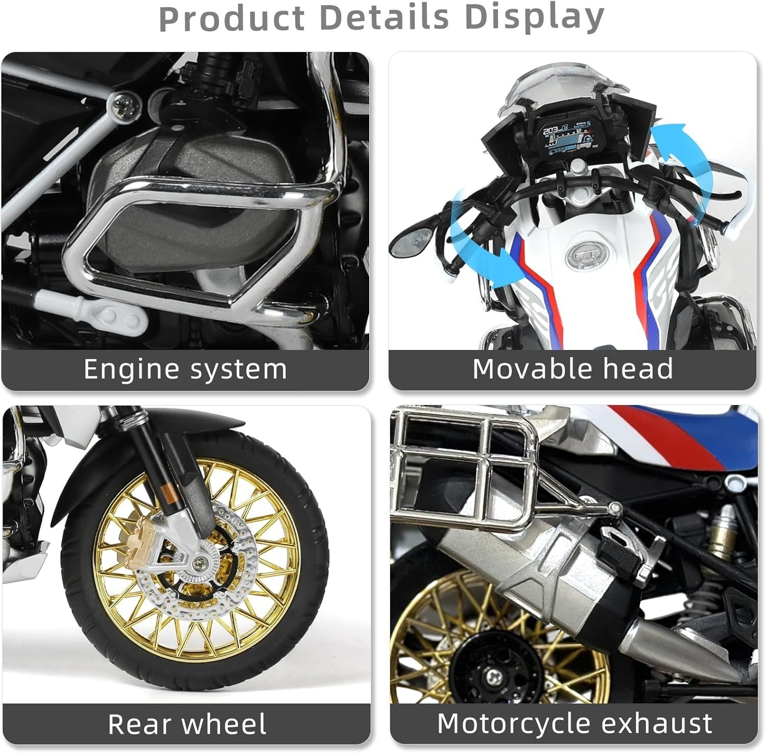 1:9 Diecast Metal Sport Motorcycle Model - Realistic Design & Durable Gift