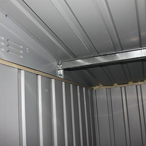 8x10ft Heavy Duty Metal Garden Shed Waterproof Outdoor Storage Lockable House
