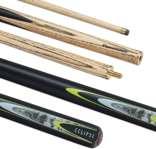 57in 2 Piece Snooker Cue Ash Wood Shaft Brass Joint 10mm Tip