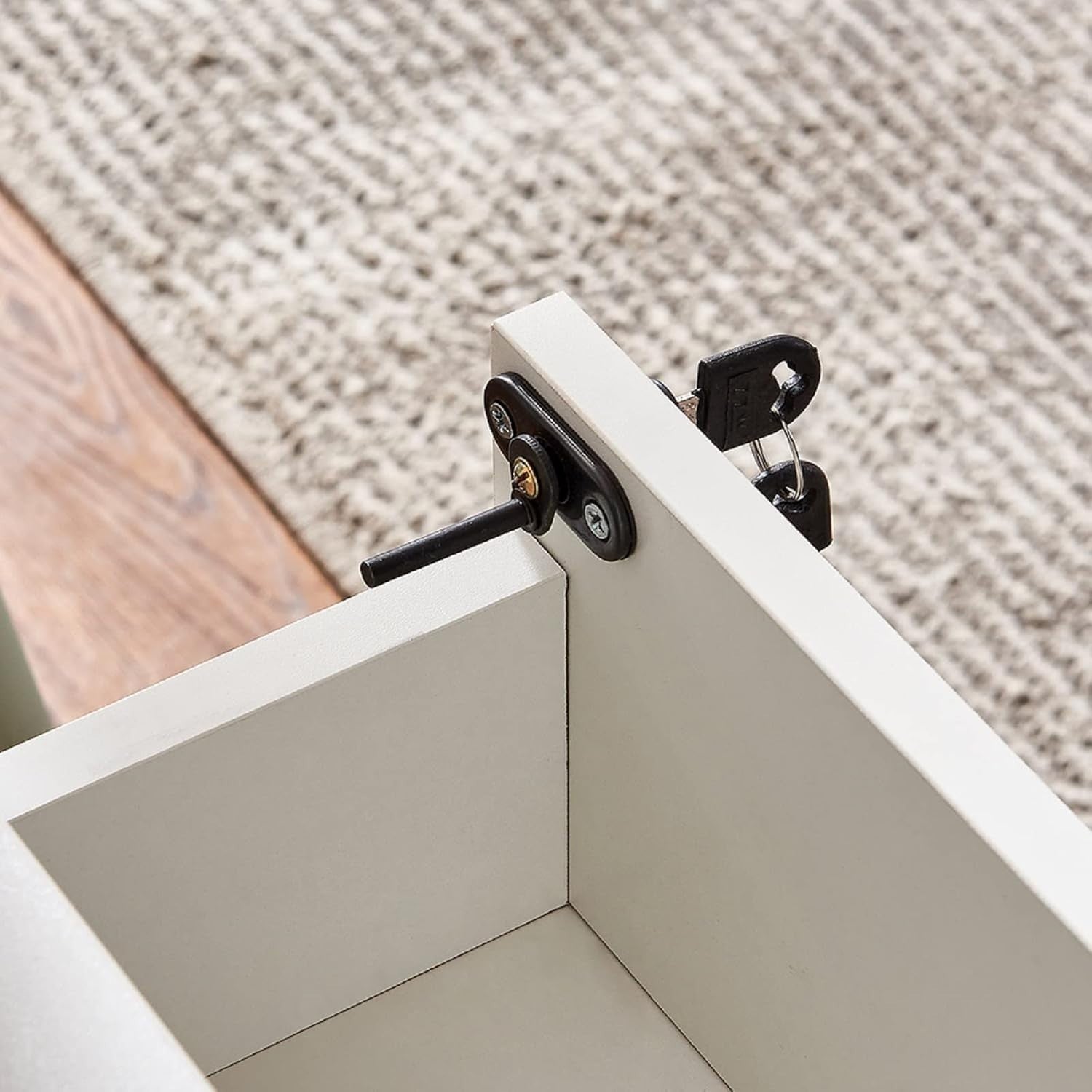 Lockable Rolling 3 Drawer File Cabinet Under Desk Printer Storage