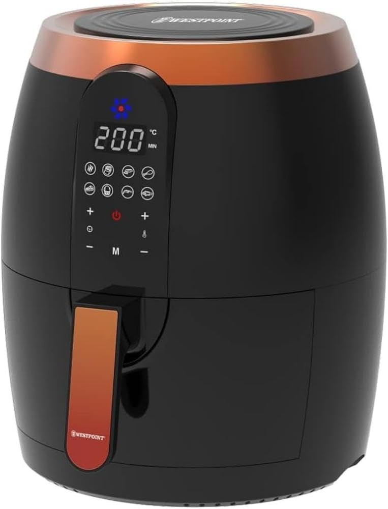 3.5L Digital Air Fryer Black Rose Gold | 1200–1400W Fast Cooking | 8 Presets