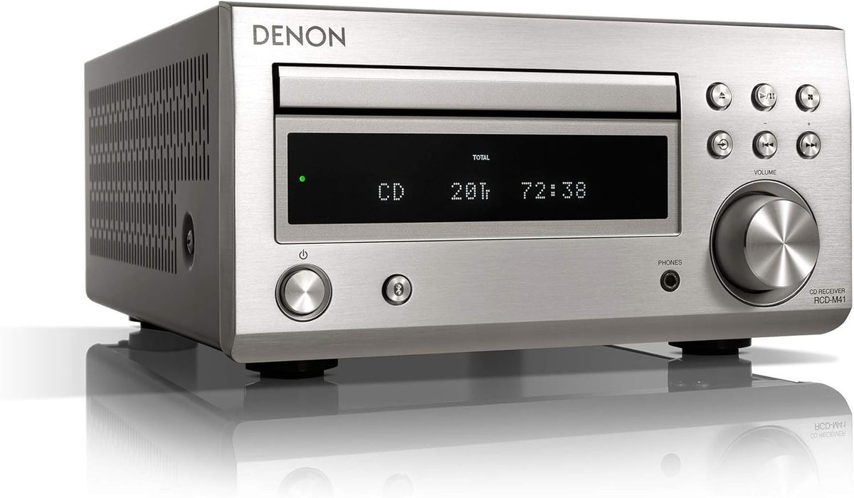 Hi-Fi Receiver CD Player Bluetooth DAB+ FM 2x30W Optical Input Silver