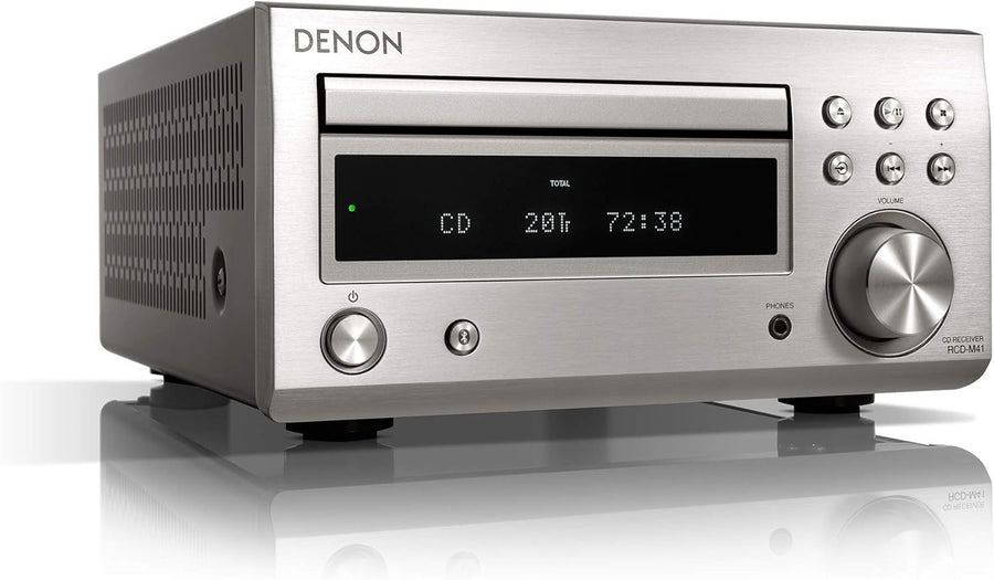 Hi-Fi Receiver CD Player Bluetooth DAB+ FM 2x30W Optical Input Silver