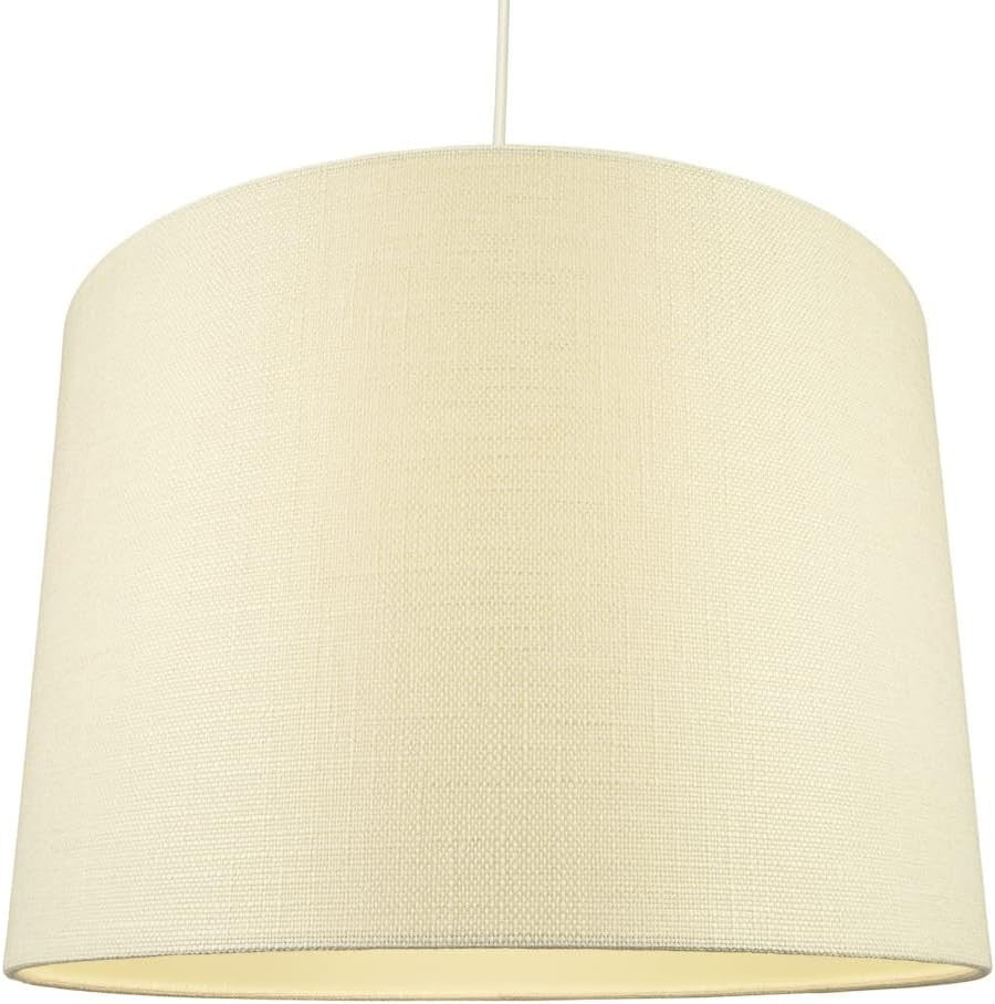 Cream Linen Drum Lampshade 40cm Table Floor Pendant Light Shade