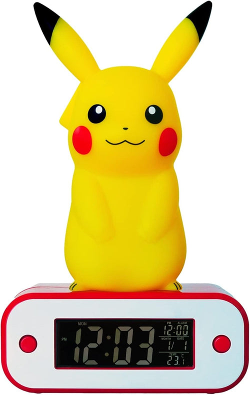 Yellow Character Light Up Alarm Clock LED Display Kids Bedside Gift
