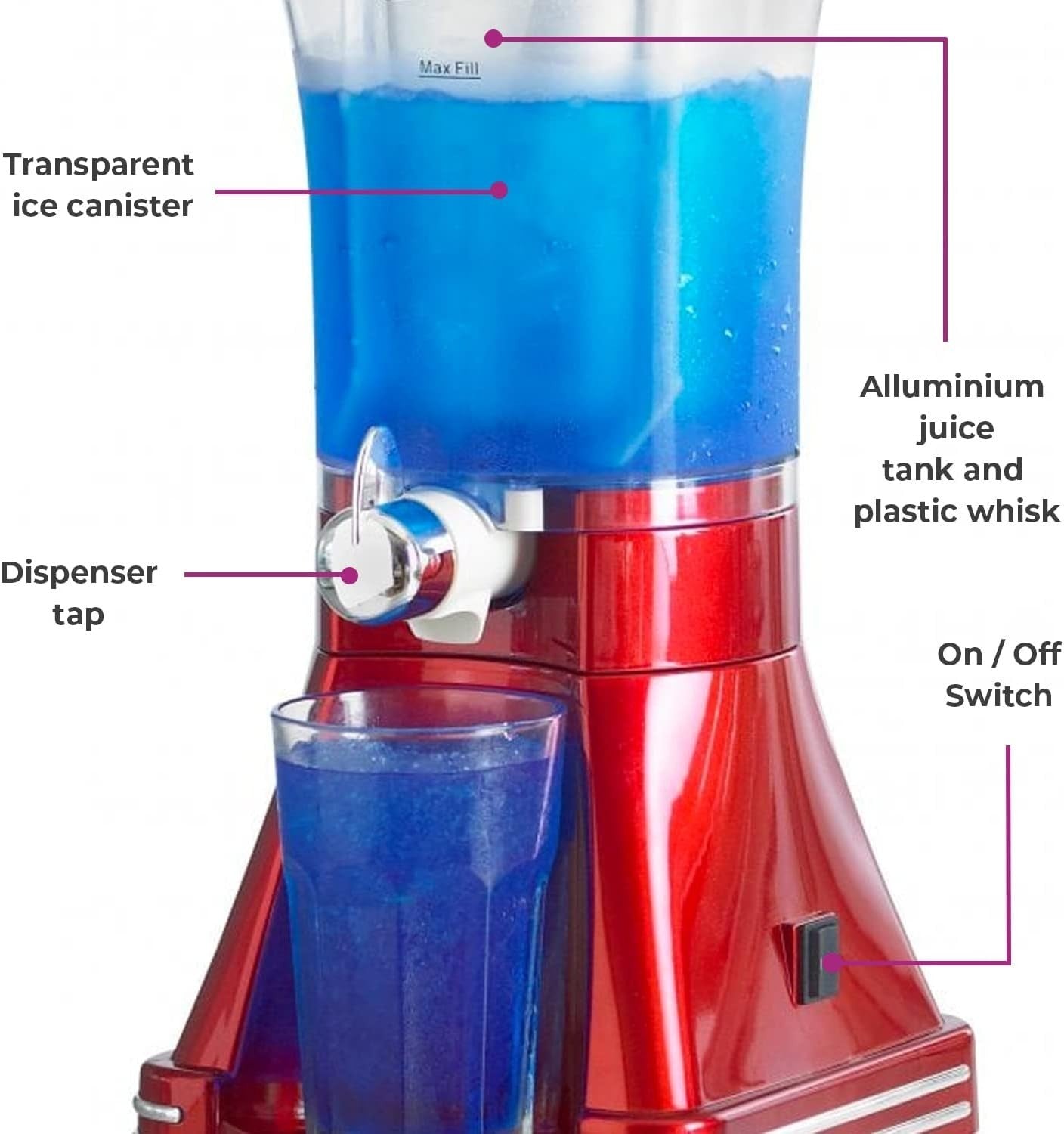 Electric Slushie Slush Maker Machine Ice Crusher Frozen Drink Blender