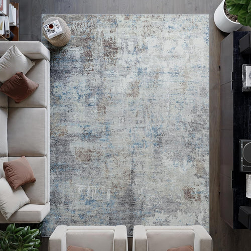 Large Washable Rug 275x366cm Modern Non-Slip Short Pile Soft Area Carpet