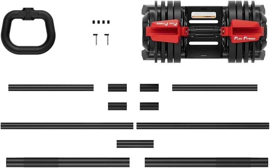 3-in-1 Adjustable Dumbbell Barbell Kettlebell Set 2–24KG Home Gym