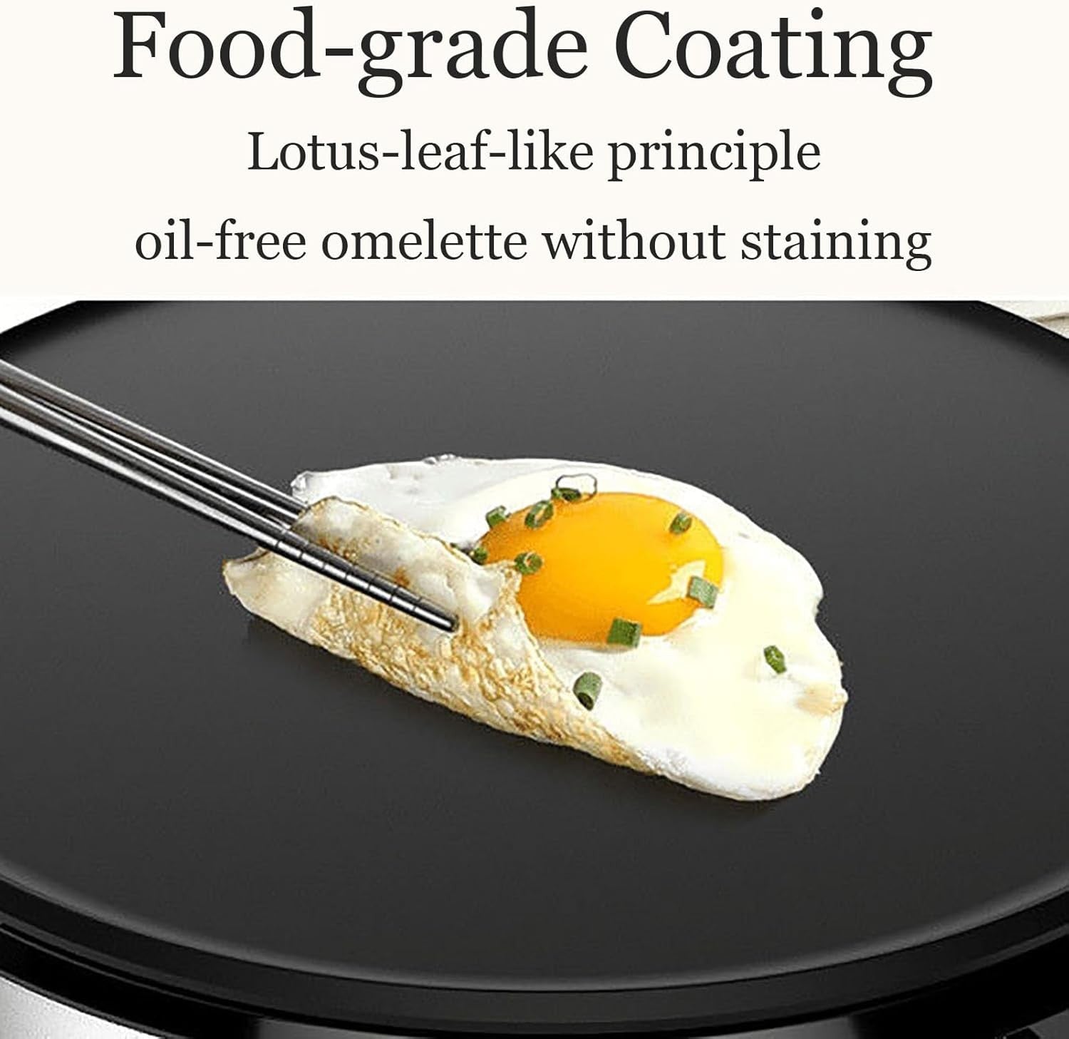 12" Electric Pancake & Crepe Maker – Non-Stick Adjustable Temp Breakfast Machine