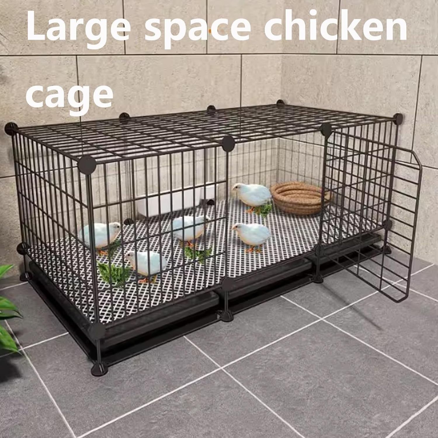 Large DIY Chicken Coop Cage Indoor Outdoor with Pull Out Tray