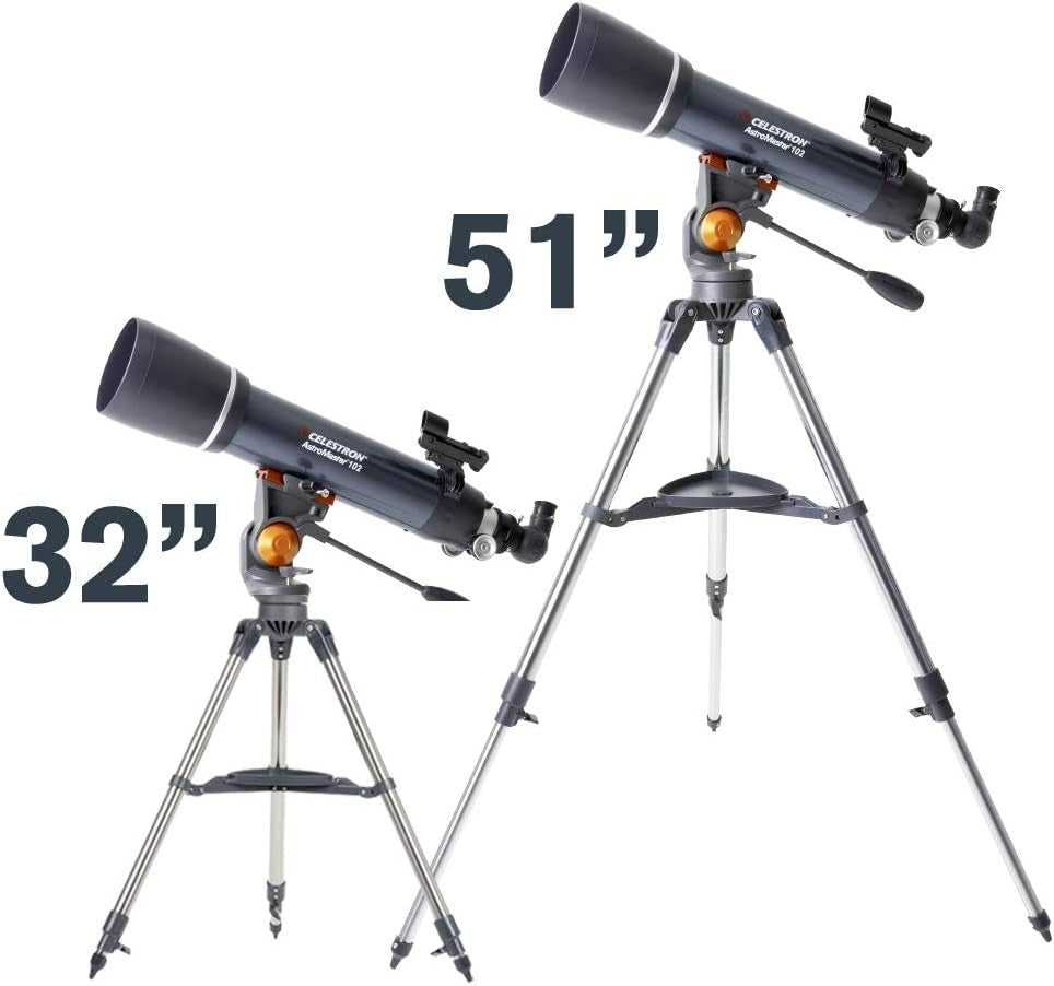 High-Powered 102mm Refractor Telescope for Adults & Kids with Tripod