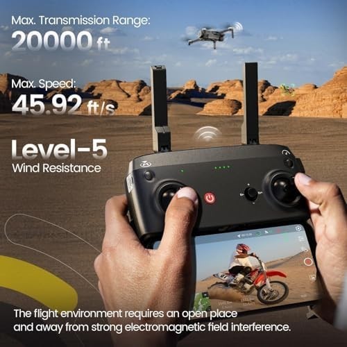 HS900 GPS Drone with 4K Camera, 3-Axis Gimbal, 48MP Photos, Visual Tracking