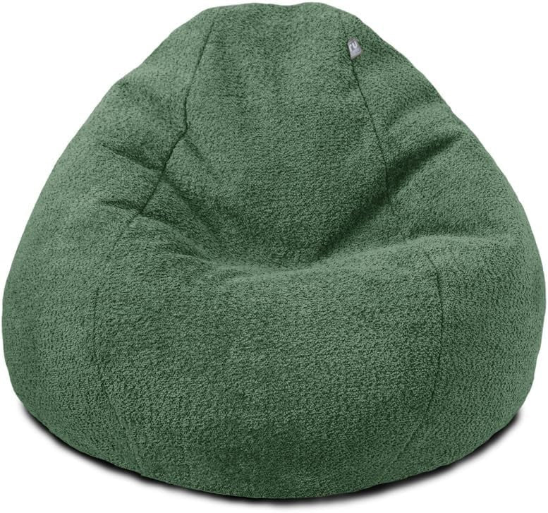 Moss Boucle Bean Bag Chair Adult Seat – Washable Soft Lounge Sofa 110cm